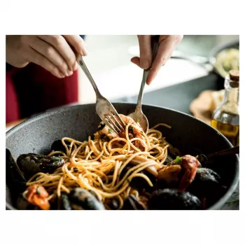 Wok Ballarini 75002-815-0 okrúhly antracitový 30 cm, hliník, 6-vrstvová granitová/titánová antihaftová úprava