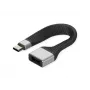 ROLINE USB 3.2 Gen 2 silikónový kábel, C-A, ST/BU, 10Gbit/s, Emark, čierny, 11 cm (11.02.9016)