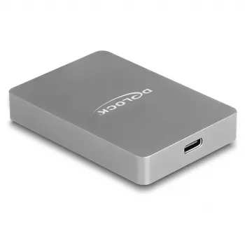 DeLOCK USB Type-C čítačka kariet CFexpress XQD hliníková sivá 10000 Mbit/s