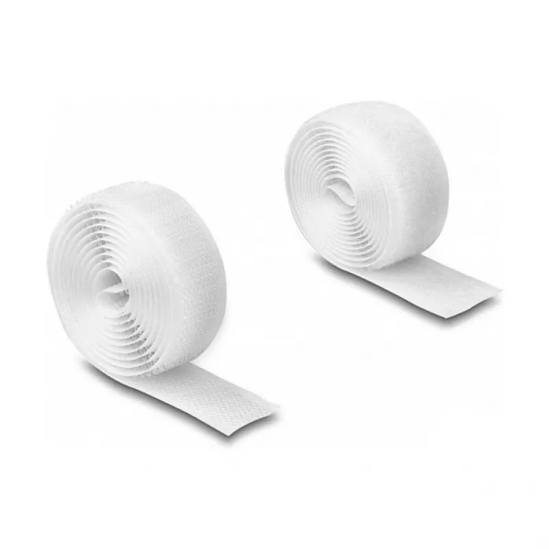 DeLOCK Heavy-duty suchý zips 1 m x 20 mm biely