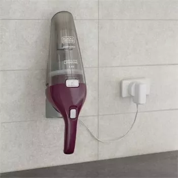 Ručný vysávač Black & Decker NVC115W sivý, fialový bez vrecka