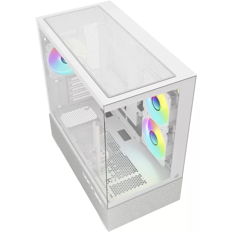Sharkoon MK7 ARGB mATX skriňa 2x sklo biela