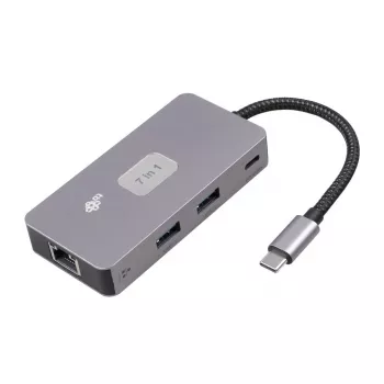 TB adaptér hub USB-C (7-in-1) HDMI USB SD/TF RJ45 (2500 Mbit/s) PD