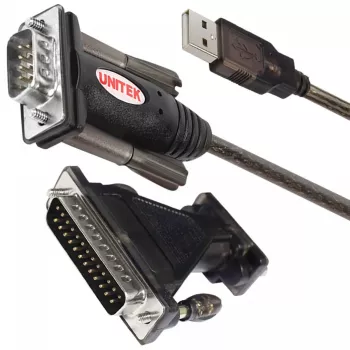 UNITEK Y-105A sériový kábel čierny 1,5 m USB Type-A DB-9