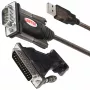 UNITEK Y-105A sériový kábel čierny 1,5 m USB Type-A DB-9