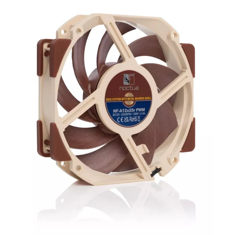 Ventilátor Noctua NF-A12X25R PWM 12 cm béžový hnedý 2000 RPM 102,1 m³/h