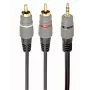 AUDIO KÁBEL 3,5MM NA 2RCA 2,5M/ZLATÝ CCA-352-2.5M GEMBIRD