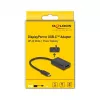 Adaptér DisplayPort samica na USB Type-C samec DeLOCK 4K PD 85W