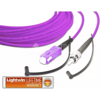 Lightwin vysokokvalitný simplexný optický patch kábel, MM OM4, SC – ST optický patch kábel (LSP-50 SC-ST 2.0 OM4)