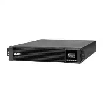 Online UPS EVER Powerline RT PRO 3kVA 3kW Rack/Tower, dvojitá konverzia, 1-fázová, 200–240 V výstup, 9× C13 výstupov, LCD, VRLA batérie