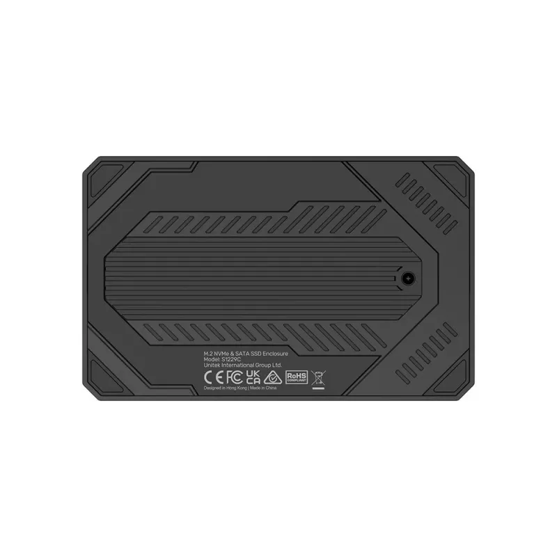 Externé puzdro na úložisko Unitek S1229CBK01 pre M.2 NVMe a SATA SSD, čierne