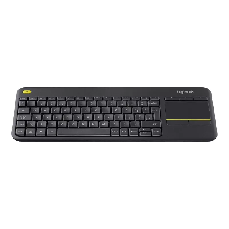 Logitech Wireless Touch Keyboard K400 Plus - klávesnica - s touchpadom - bezdrôtová - 2,4 GHz - Belgicko - čierna