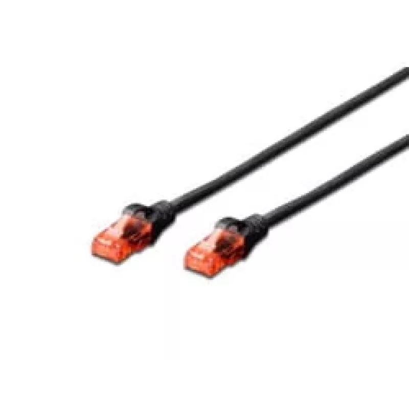 Digitus Professional - Patch kábel - RJ-45 (M) na RJ-45 (M) - 25 cm - SFTP - CAT 6a - bez halogénov, zaliate - čierny (DK-1644-A-0025/BL)
