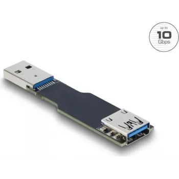 Gender changer kábel DELOCK 67419 — USB Type-A na Type-A, čierny