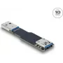 Gender changer kábel DELOCK 67419 — USB Type-A na Type-A, čierny