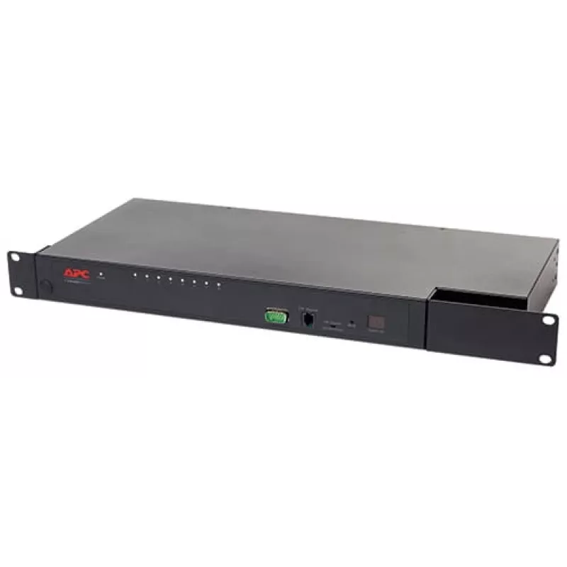 KVM switch APC KVM0108A, 8-portový PS/2 VGA, 1U rack, 1600x1200, čierna