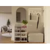 LOKA skriňa na topánky, biela
