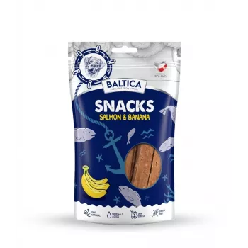 BALTICA Snacks losos s banánmi – psie maškrty – 80 g