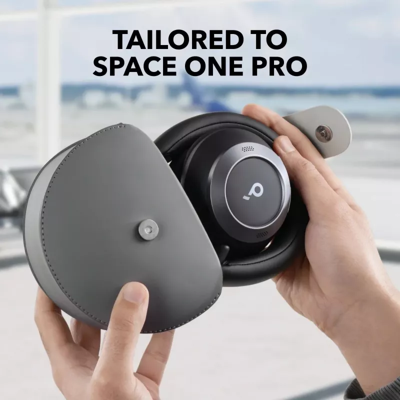 Puzdro na slúchadlá Anker Soundcore Space One Pro s magnetickými kovovými gombíkmi, sivé