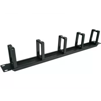 Alantec PK048 1U 19 organizér káblov s kefovaným priechodom, 5 plastových držiakov