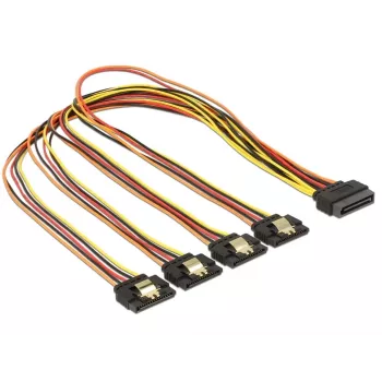 SATA kábel DeLOCK 60158 0,5m SATA 15-pin 4 x SATA 15-pin viacfarebný
