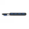 USB hub Port Designs 900121 USB 3.2 Gen 1 Type-A 5000 Mbit/s čierny