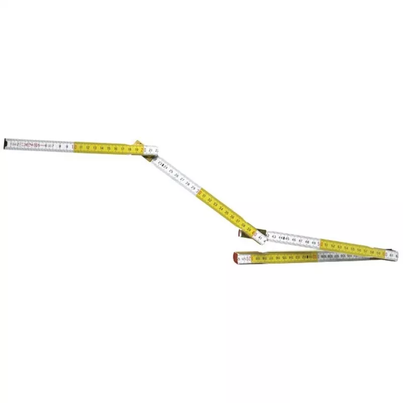 Skladací meter STANLEY 0-35-458, drevo, 2 m, 17 mm široký, biely/žltý