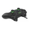 Esperanza EGG110K Vanquisher drôtový USB gamepad pre PC/PS3, s vibráciami, 12 tlačidiel, 2 analógové páčky, čierno-zelený