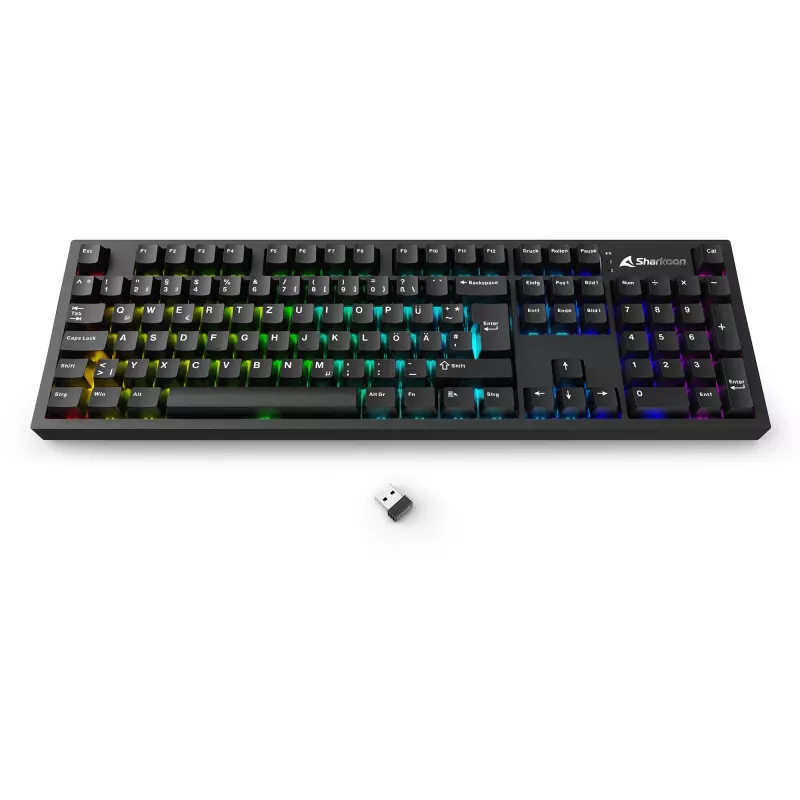 Sharkoon OfficePal KB70W Mech mechanická klávesnica, Linear Silent, rozloženie DE