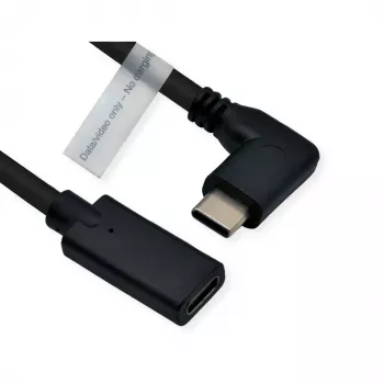 ROLINE 11.04.5496-10 - 2 m - USB Type-C - USB Type-C - konektor samec - konektor samica - zahnutý (11.04.5496)