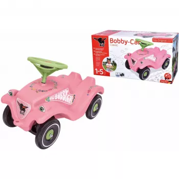 Bobby-Car-Classic Flower, odrážadlo ružová/light green