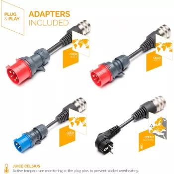 Juice Technology JUICE BOOSTER 3 air Country EU Traveller Set (antracit/čierna, 1,4 - 11 kW, 3,1 metra kábel)