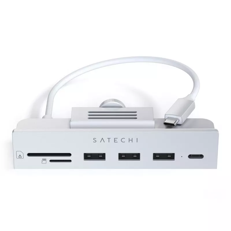 Notebook dock / port replikátor Satechi ST-UCICHS USB 3.2 Gen 1 Type-C, USB-A porty, SD/MicroSD, strieborný