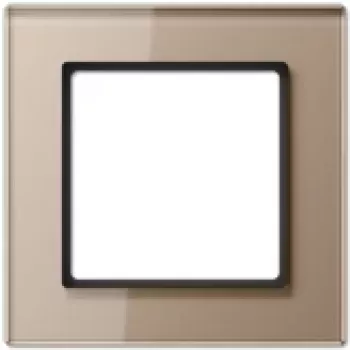 Nástenný vypínač kryt JUNG AC 581 GL CH šampanské sklo 84×84 mm