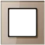 Nástenný vypínač kryt JUNG AC 581 GL CH šampanské sklo 84×84 mm