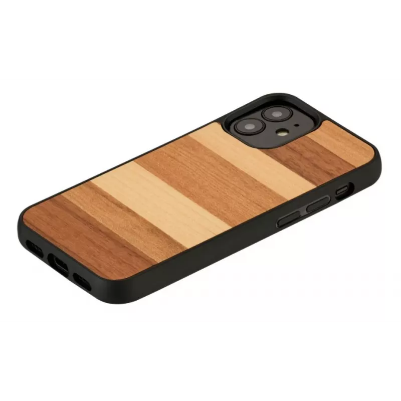 Ochranné puzdro na smartphone Man and Wood pre iPhone 12 mini – čierna