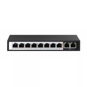 Extralink PoE Switch CERES 8x 100Mb/s PoE/PoE+, 2x RJ45 Uplink 100Mb/s, 96W