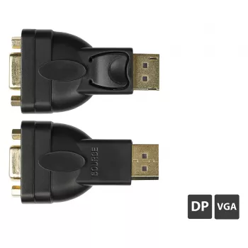 Adaptér DisplayPort samec na VGA samica, 1920*1200 @60Hz, pozlátené kontakty, Good Connections (DP-AD12)