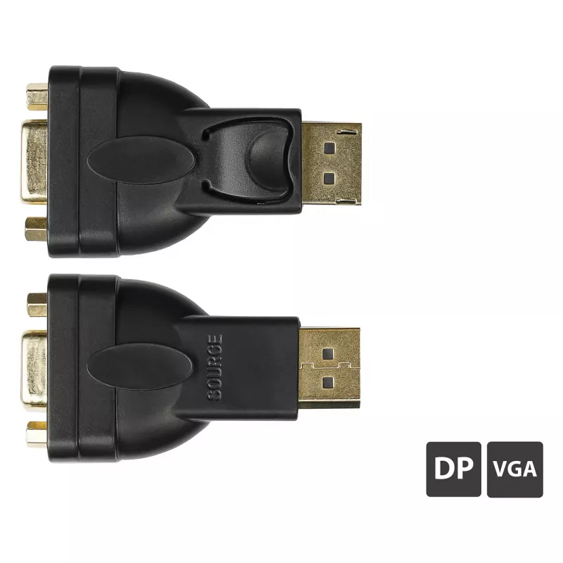 Adaptér DisplayPort samec na VGA samica, 1920*1200 @60Hz, pozlátené kontakty, Good Connections (DP-AD12)