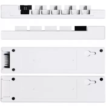 USB a PWM hub Lian Li EDGE HUB EG-HUB01W — 4× USB, 6× PWM, biely