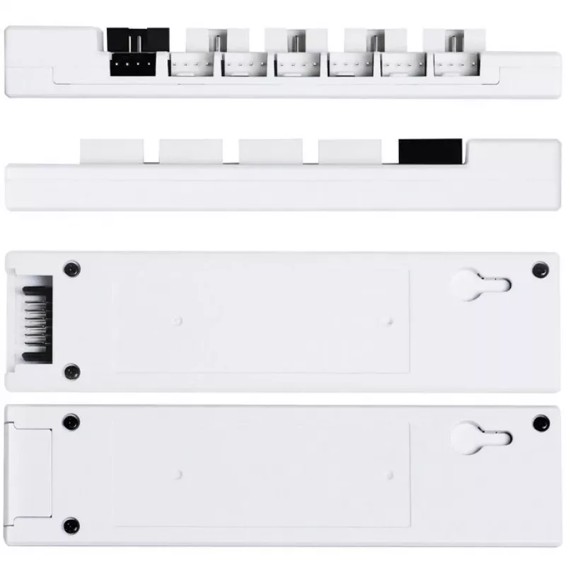 USB a PWM hub Lian Li EDGE HUB EG-HUB01W — 4× USB, 6× PWM, biely