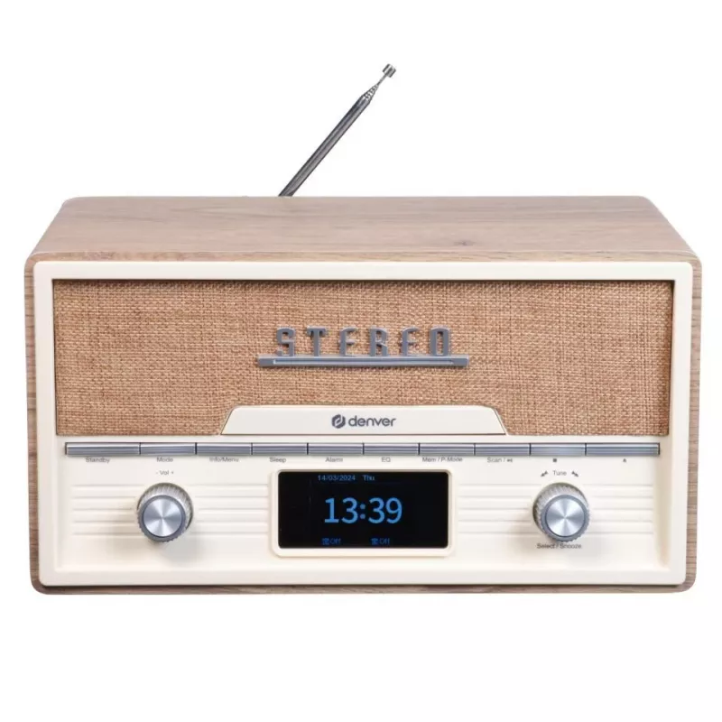 Osobný CD prehrávač Denver MDA-525LW drevo 10 W DAB+ FM