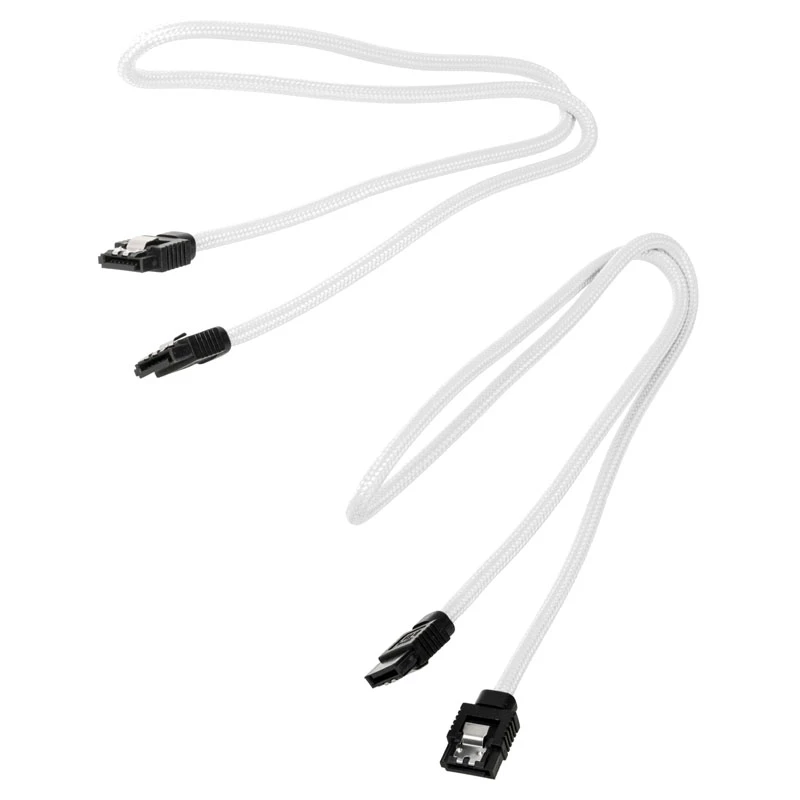Corsair CC-8900253 Premium Sleeved kábel SATA, 60 cm, 2 ks, biely