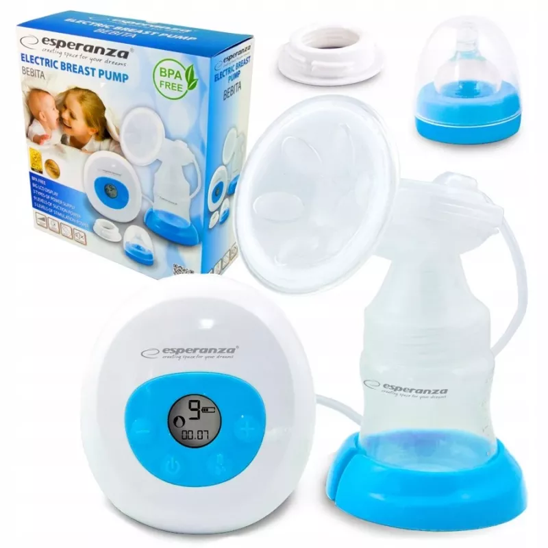 Esperanza BEBITA ECM001B Elektrická odsávačka mlieka, 150 ml, modrá