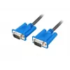 VGA (D-Sub) kábel LANBERG CA-VGAC-10CU-0050-BK – 5 m, konektor samec na konektor samec, ferit, PVC plášť
