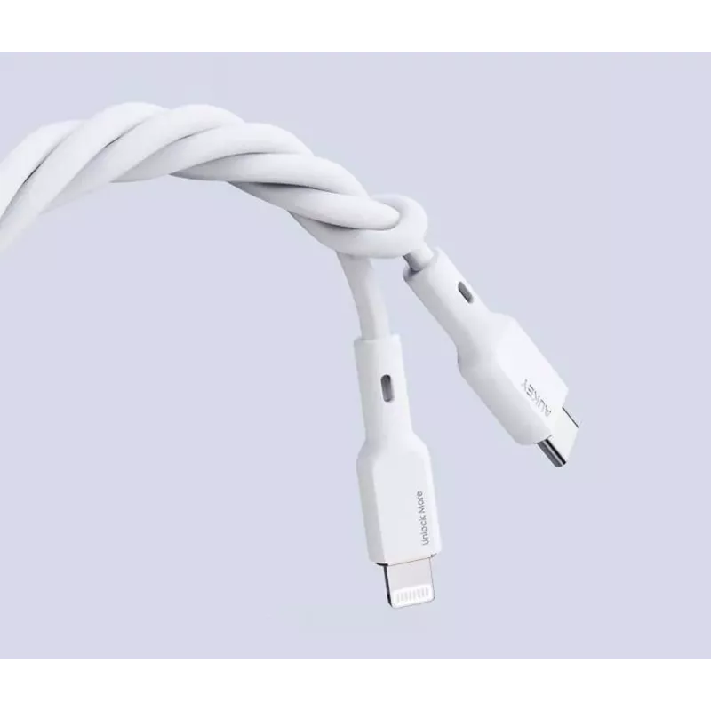 CB-SCL2 Biely silikónový kábel Lightning-USB-C USB Power Delivery USB-PD