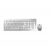 CHERRY DW 8000 klávesnica myš v balení kancelárska RF bezdrôtová francúzska strieborná, biela