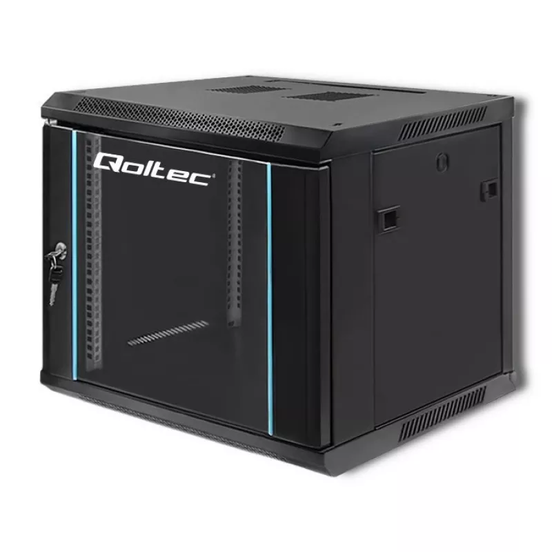 Sieťový rozvádzač QOLTEC 9U model 54466 – otvorený rám 9U serverový/rackový rozvádzač