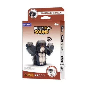 MierEdu Build and Listen 3D puzzle - gorila horská