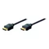Assmann HDMI High Speed prepojovací kábel, typ A konektor samec/samec, 10,0 m, s Ethernet, predtým HDMI 1.4, UL, čierny, pozlátený (AK-330107-100-S)